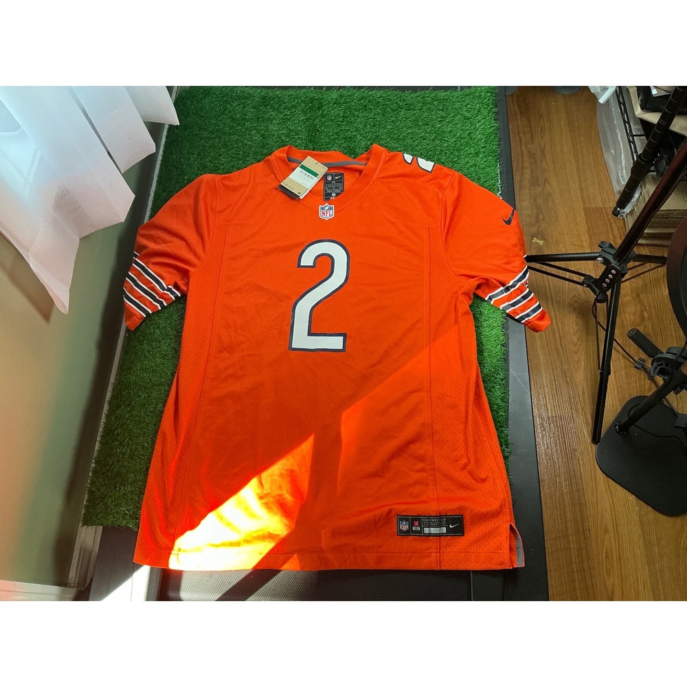 Nike Chicago Bears DJ Moore 2 Vapor Limited Jersey Orange Mens XL New